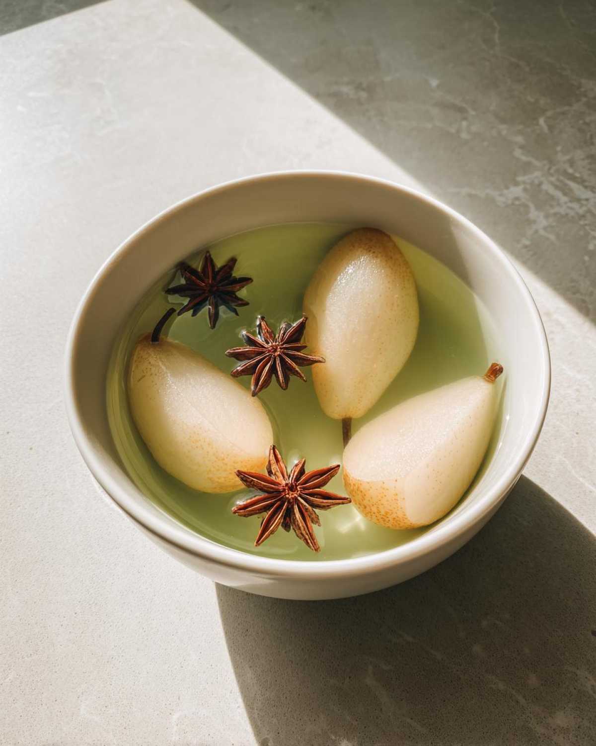 Poached Pears in Green Tea - detail 3