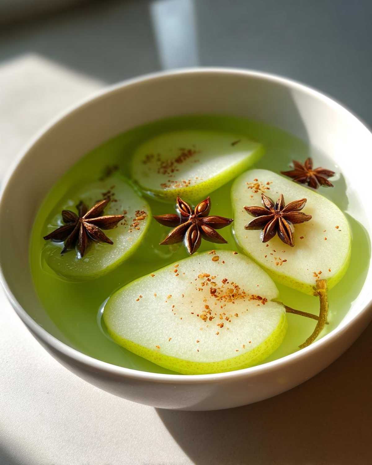 Poached Pears in Green Tea - detail 4
