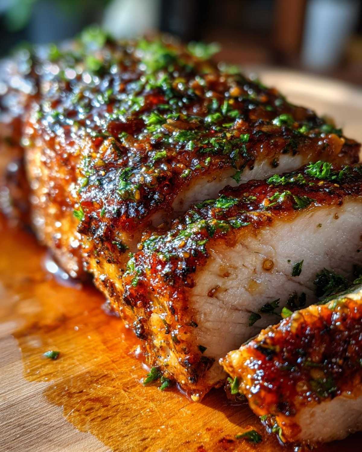 Pork Loin with Apple Cider Glaze - detail 1