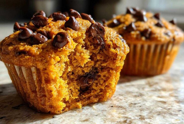Pumpkin chocolate chip muffins