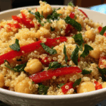 Quinoa Chickpea Salad with Lemon Vinaigrette