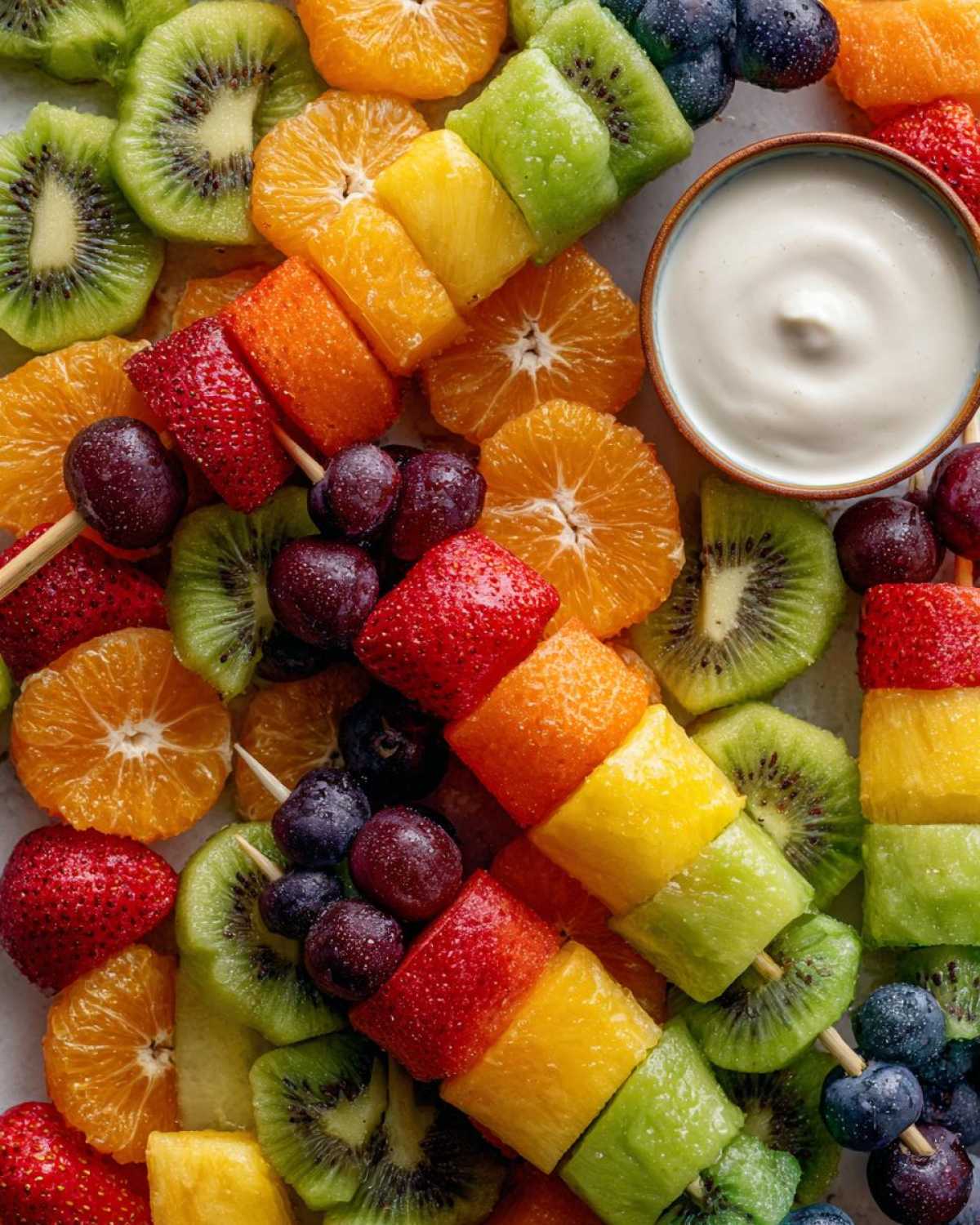 Rainbow Fruit Kabobs with Yogurt Dip - detail 3