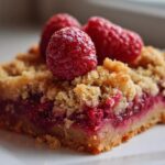 Raspberry Rose Crumble Bars
