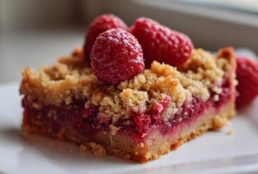 Raspberry Rose Crumble Bars