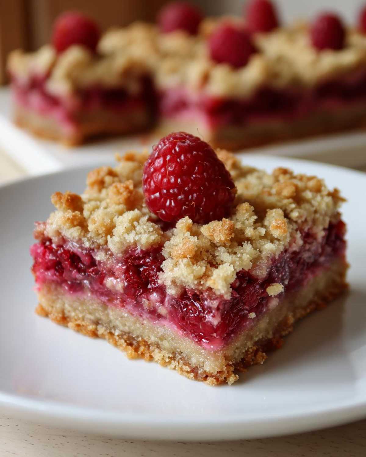 Raspberry Rose Crumble Bars - detail 3