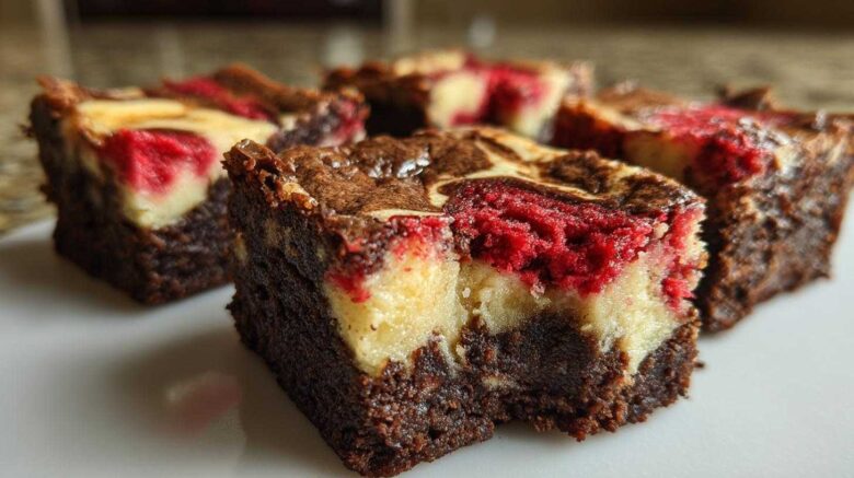 Red Velvet Cheesecake Brownie Bites