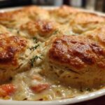 Rosemary Turkey Pot Pie with Biscuits