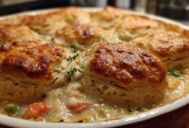 Rosemary Turkey Pot Pie with Biscuits