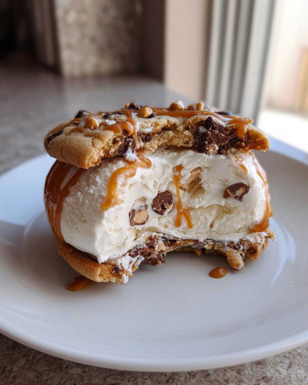 Salted Caramel Pretzel Ice Cream Sandwiches - detail 1
