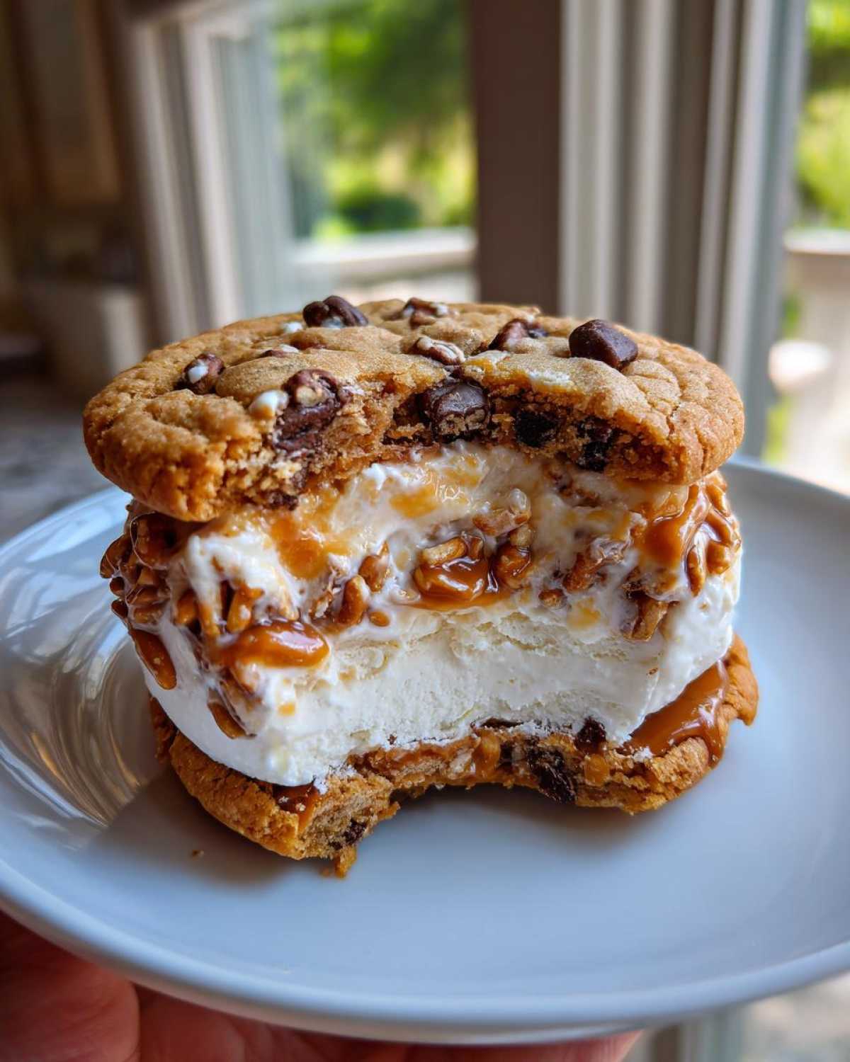 Salted Caramel Pretzel Ice Cream Sandwiches - detail 2