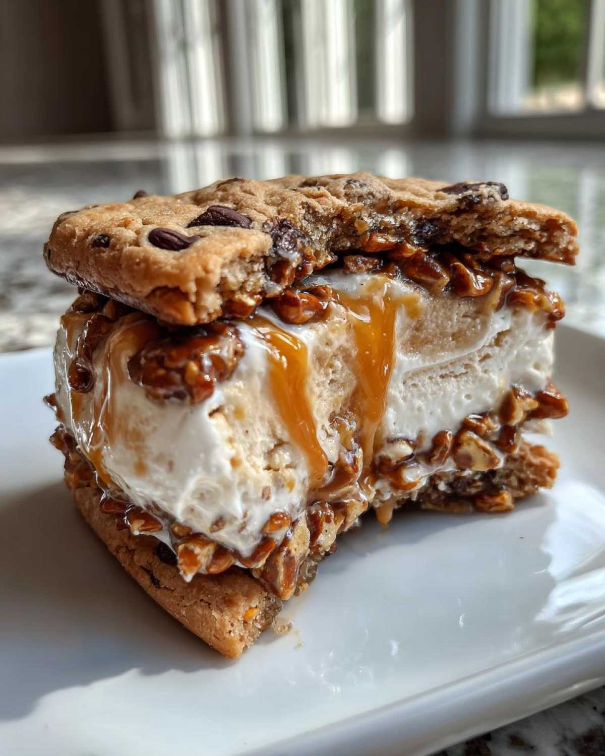 Salted Caramel Pretzel Ice Cream Sandwiches - detail 4