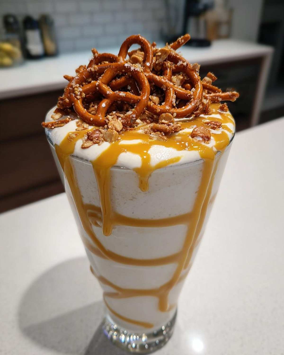 Salted Caramel Pretzel Milkshake (5-Minute Indulgence) - detail 1