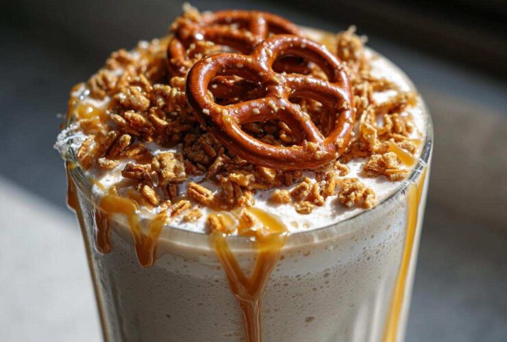 Salted Caramel Pretzel Milkshake (5-Minute Indulgence)