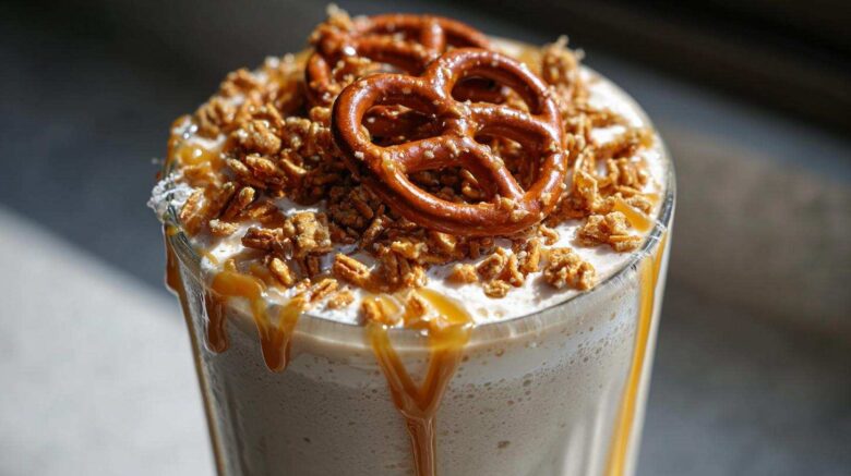 Salted Caramel Pretzel Milkshake (5-Minute Indulgence)