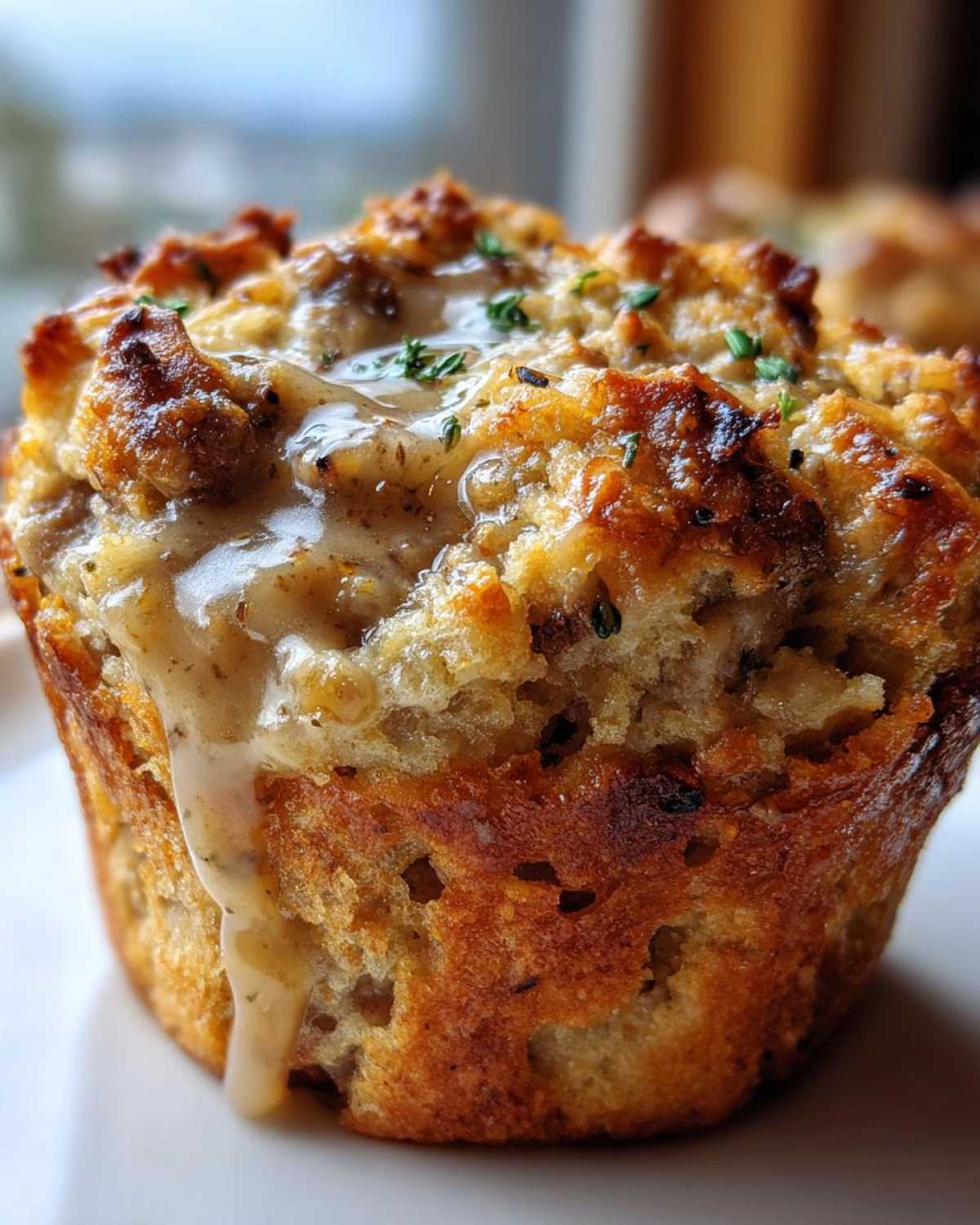 Sausage Stuffing and Gravy Muffins - detail 1