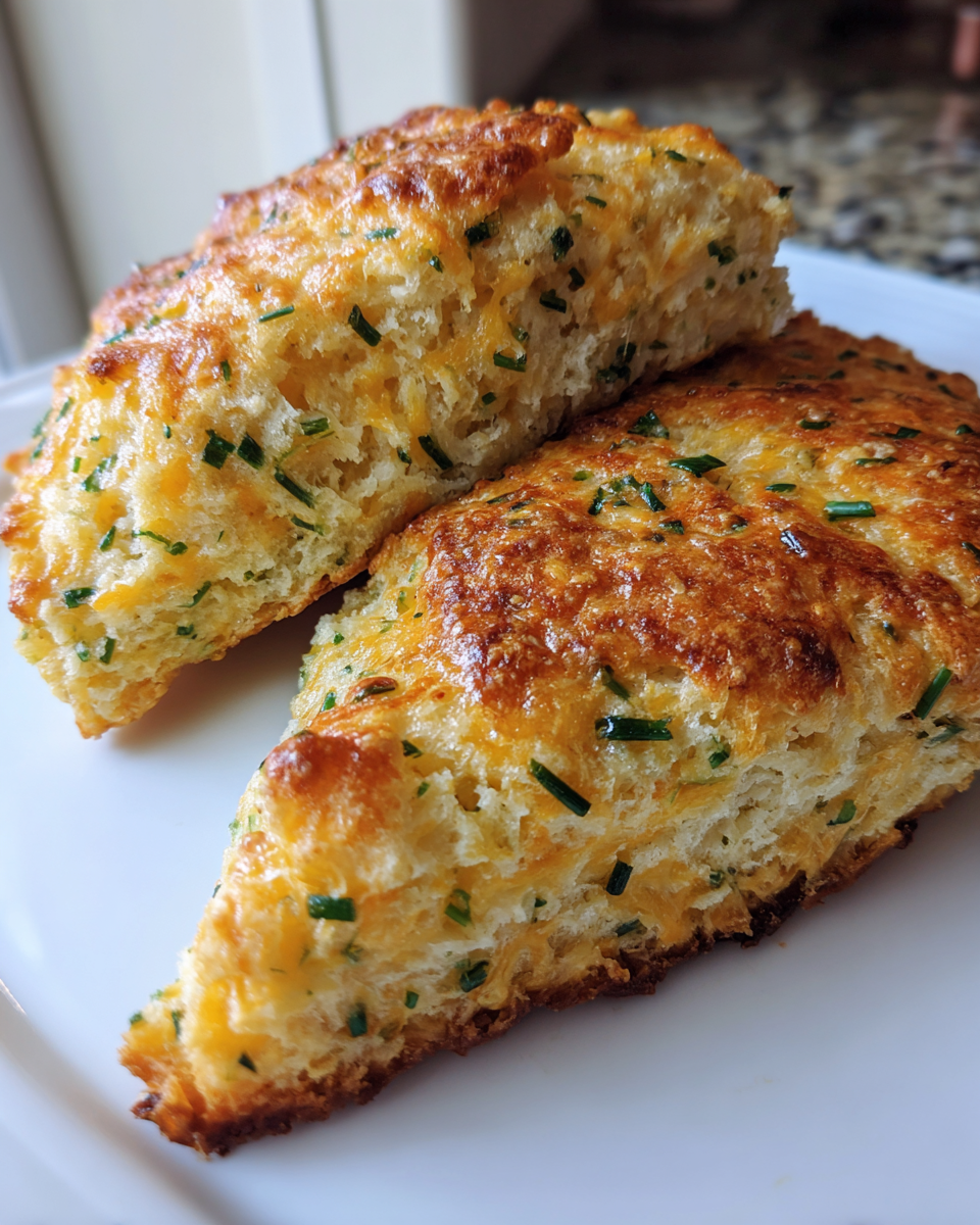 Savory Chive Cheddar Scones - detail 1