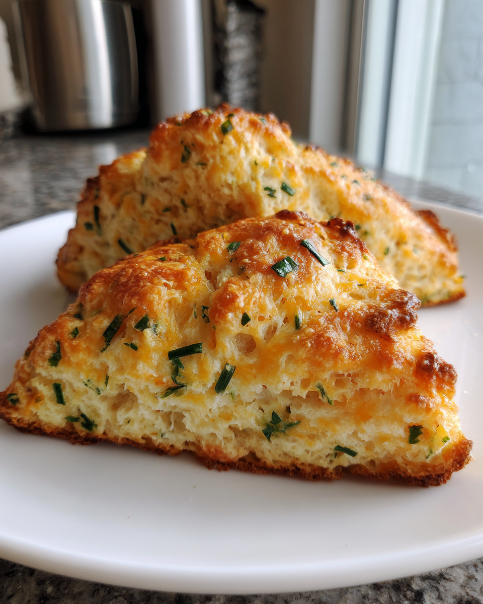 Savory Chive Cheddar Scones - detail 2