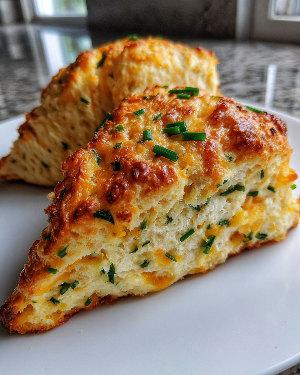 Savory Chive Cheddar Scones - detail 4