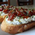 Savory Herb Ricotta Toast with Tomato Jam