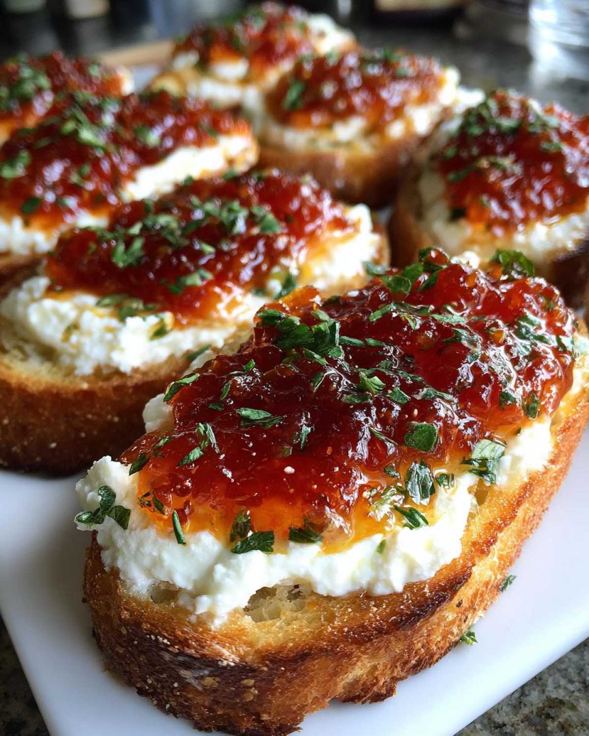 Savory Herb Ricotta Toast with Tomato Jam - detail 2