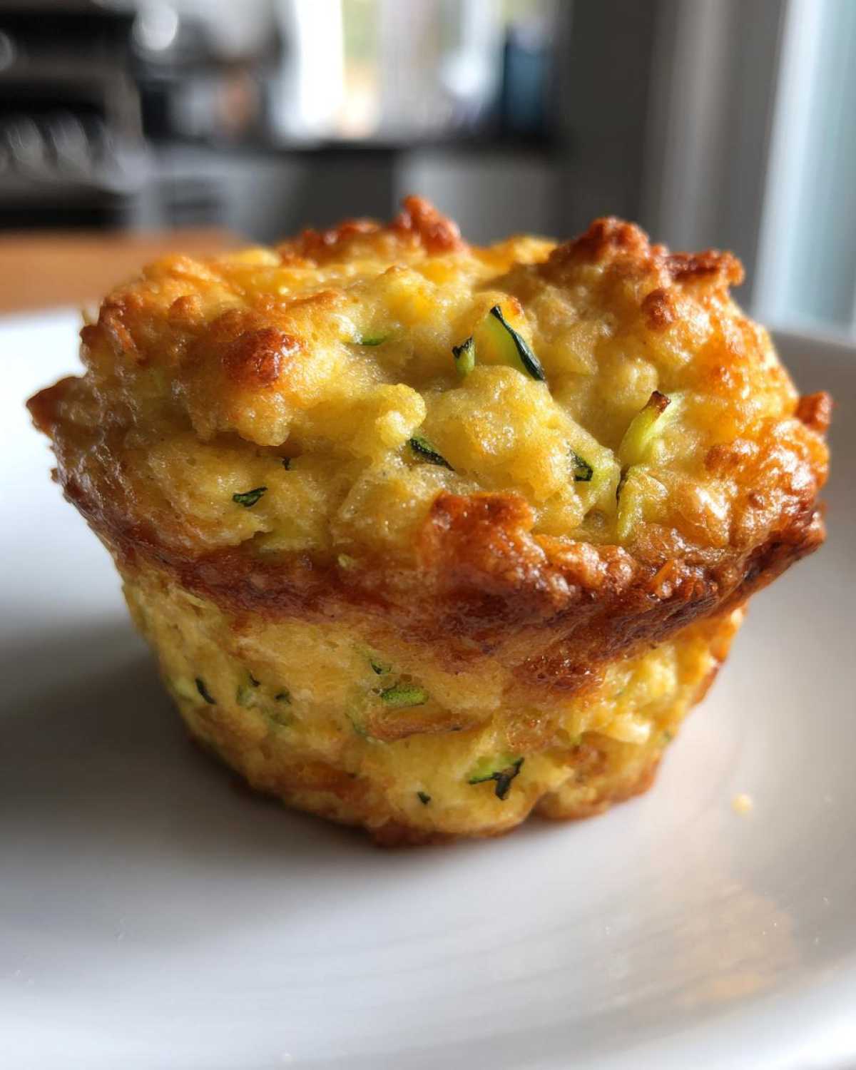 Savory zucchini cheese muffins - detail 2