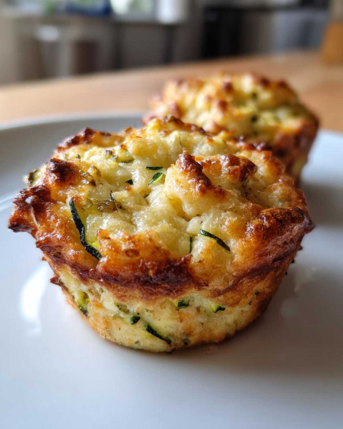 Savory zucchini cheese muffins - detail 3