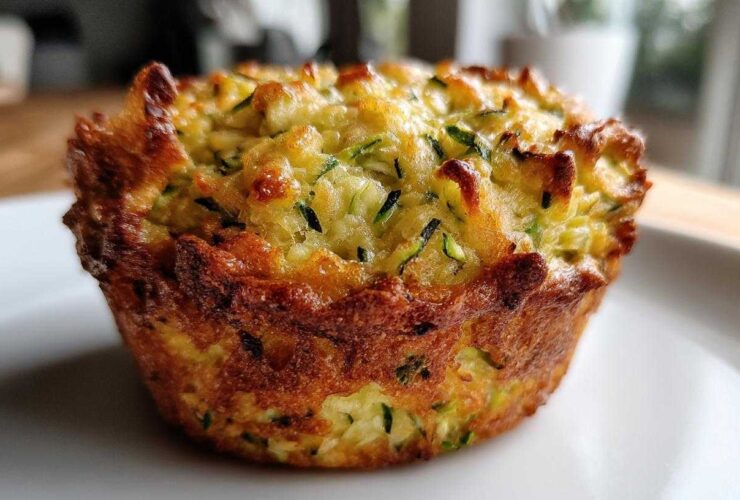 Savory zucchini cheese muffins
