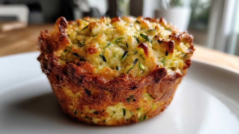 Savory zucchini cheese muffins
