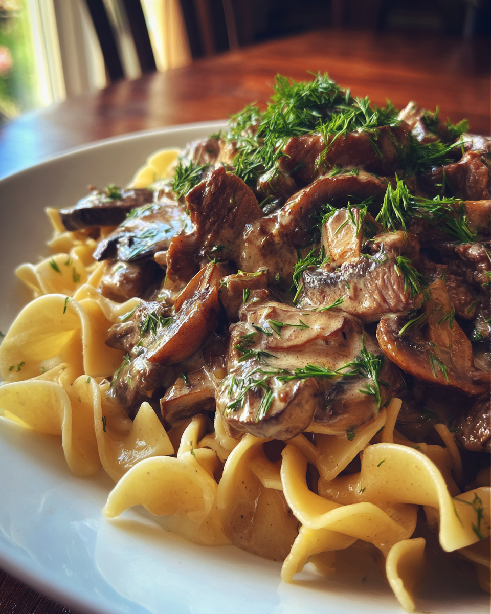 Skillet Beef and Mushroom Stroganoff - detail 1