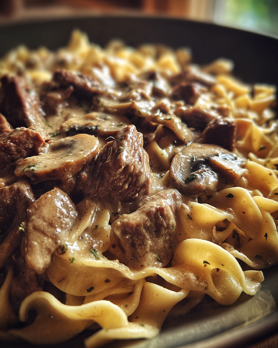 Skillet Beef and Mushroom Stroganoff - detail 2