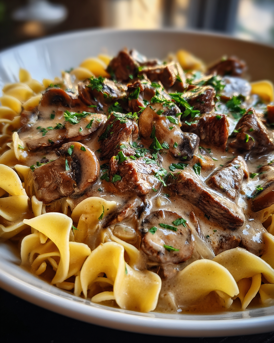 Skillet Beef and Mushroom Stroganoff - detail 4