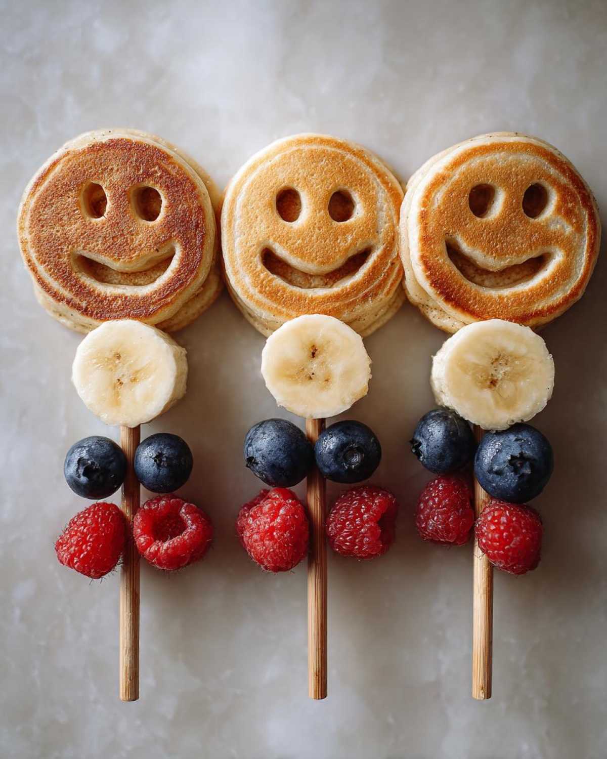 Smiley Face Pancake Skewers - detail 2