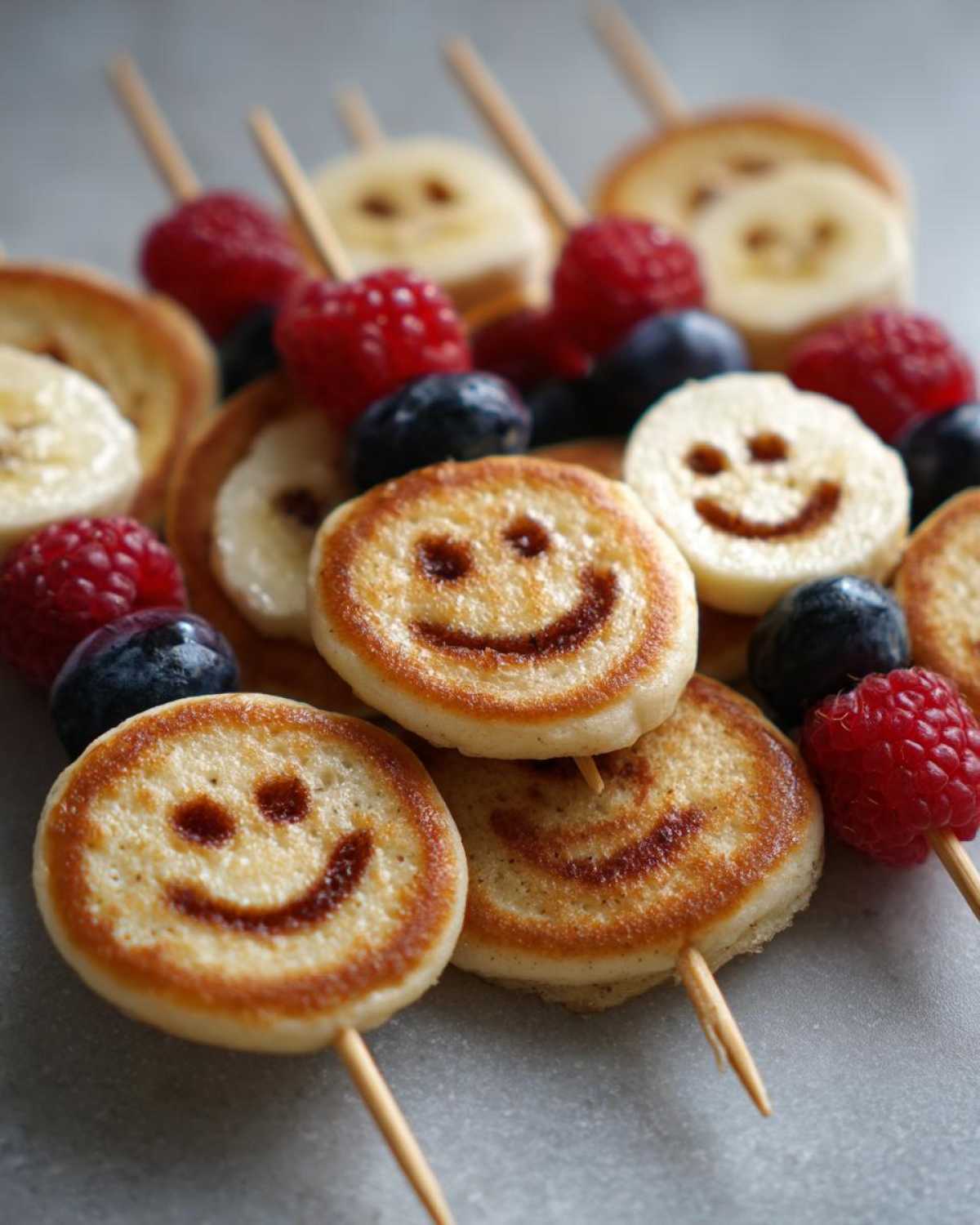 Smiley Face Pancake Skewers - detail 4