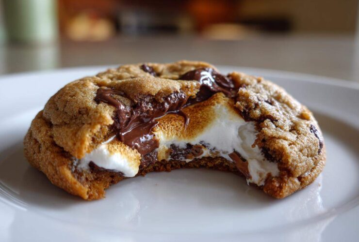 S’mores Stuffed Chocolate Chip Cookies