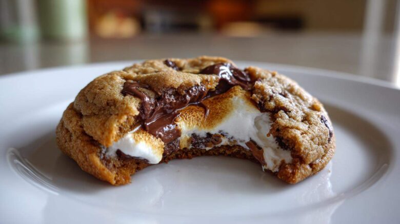 S’mores Stuffed Chocolate Chip Cookies