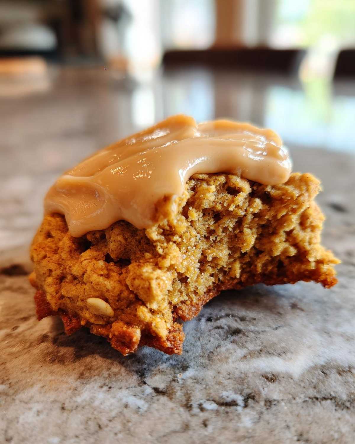 Soft Chewy Pumpkin Oatmeal Cookies Maple Frosting - detail 4
