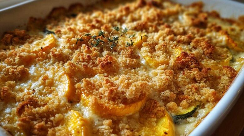 Sour cream squash casserole