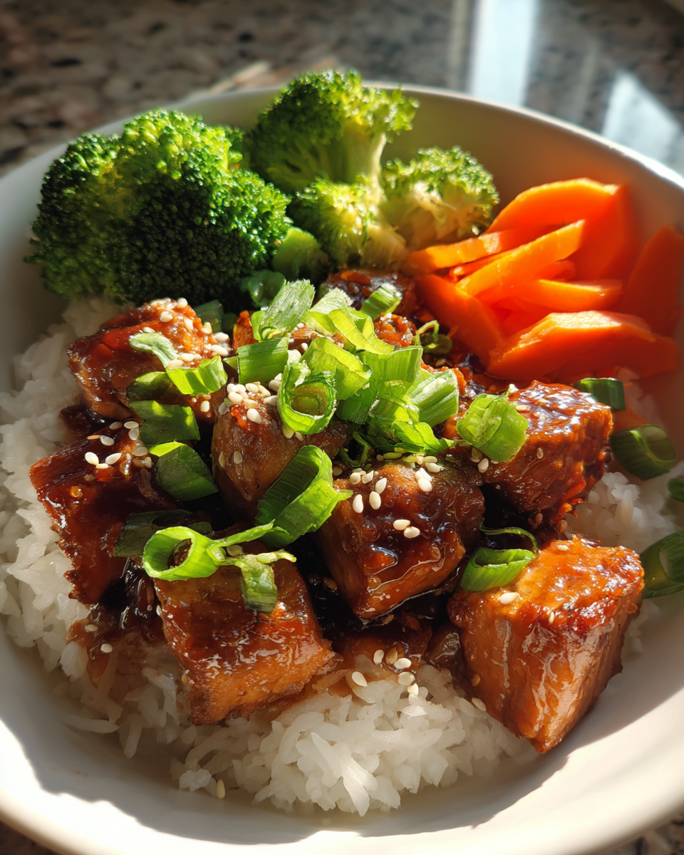 Soy Ginger Salmon Rice Bowl - detail 1