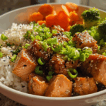 Soy Ginger Salmon Rice Bowl