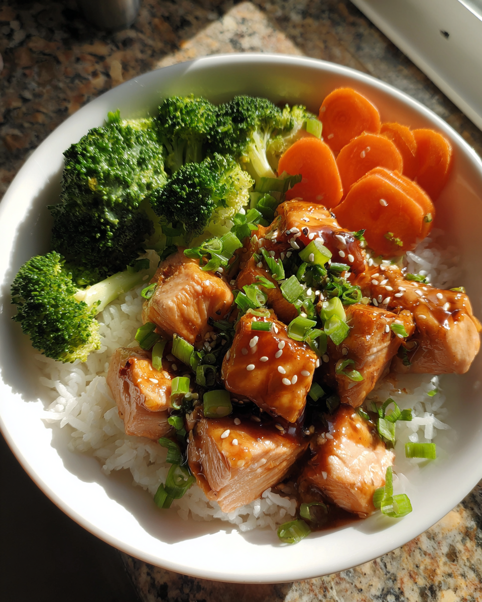 Soy Ginger Salmon Rice Bowl - detail 3
