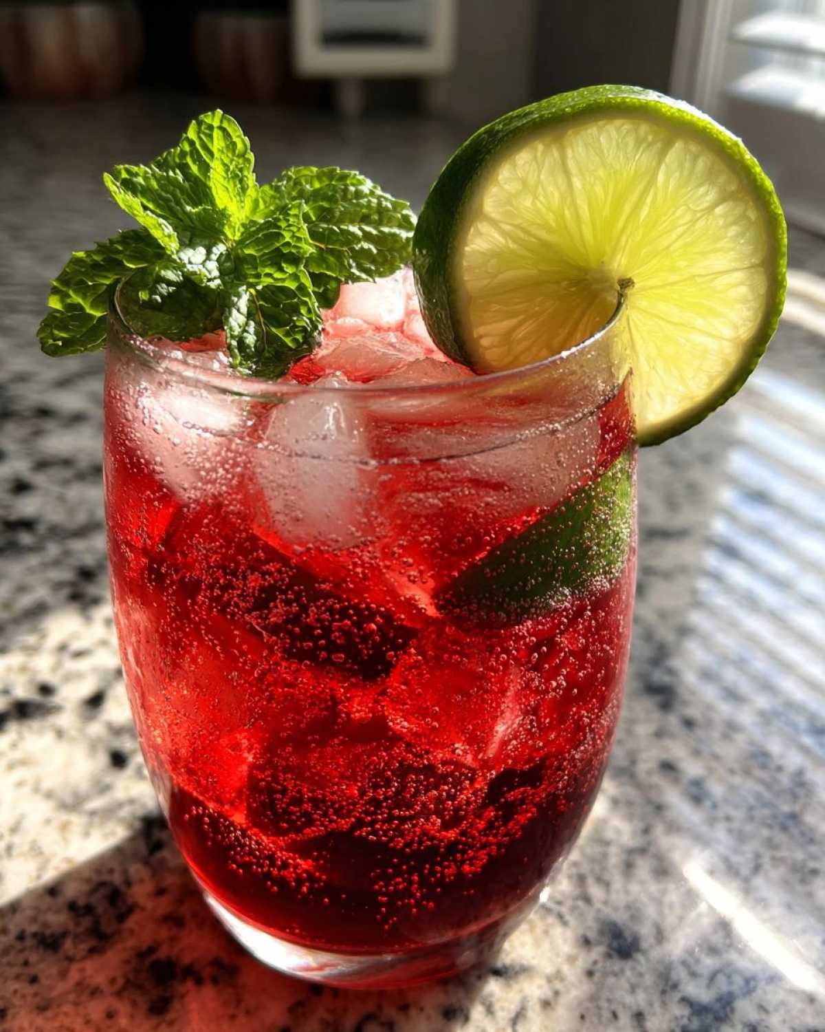 Sparkling Hibiscus Iced Tea with Lime - detail 3