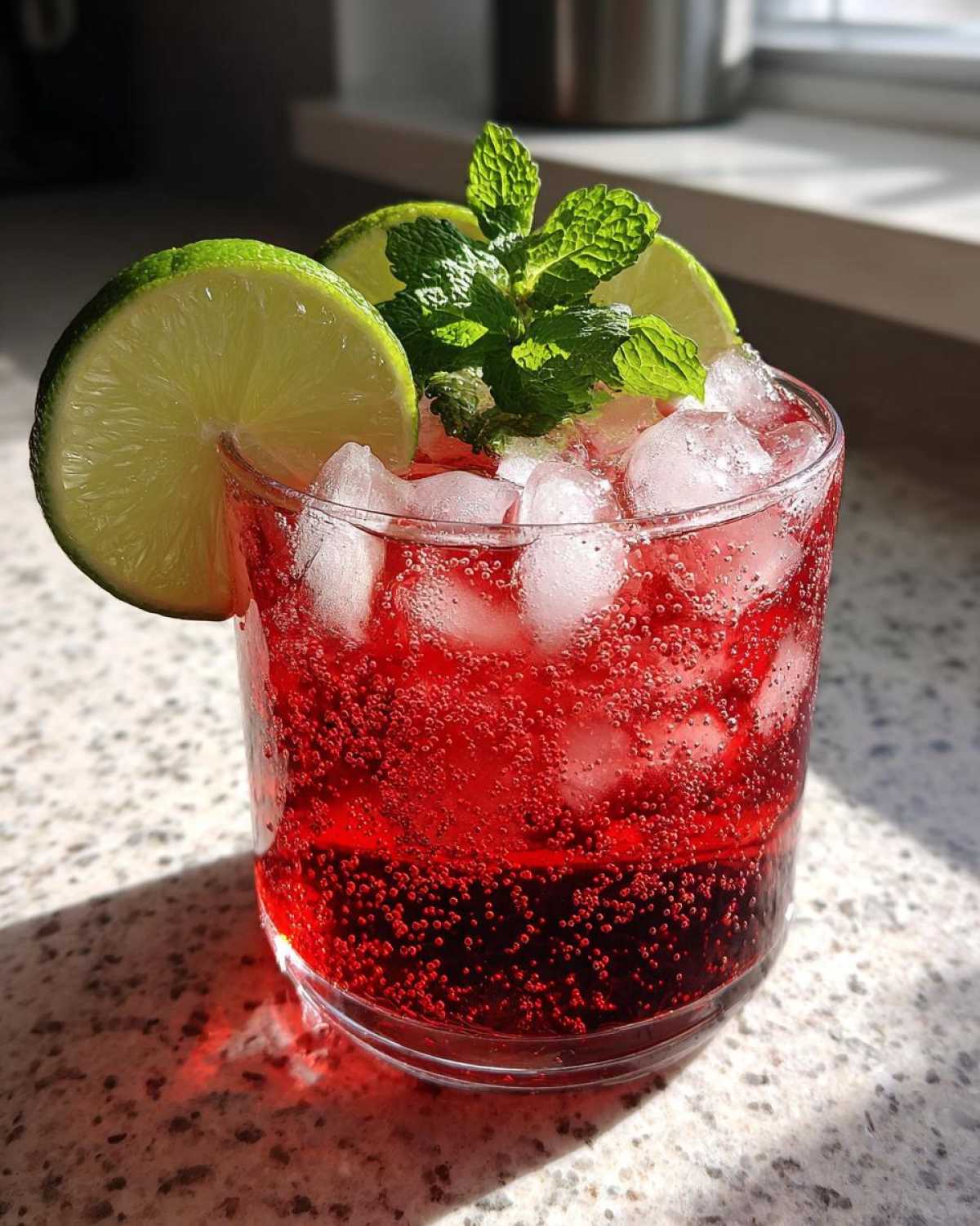 Sparkling Hibiscus Iced Tea with Lime - detail 4
