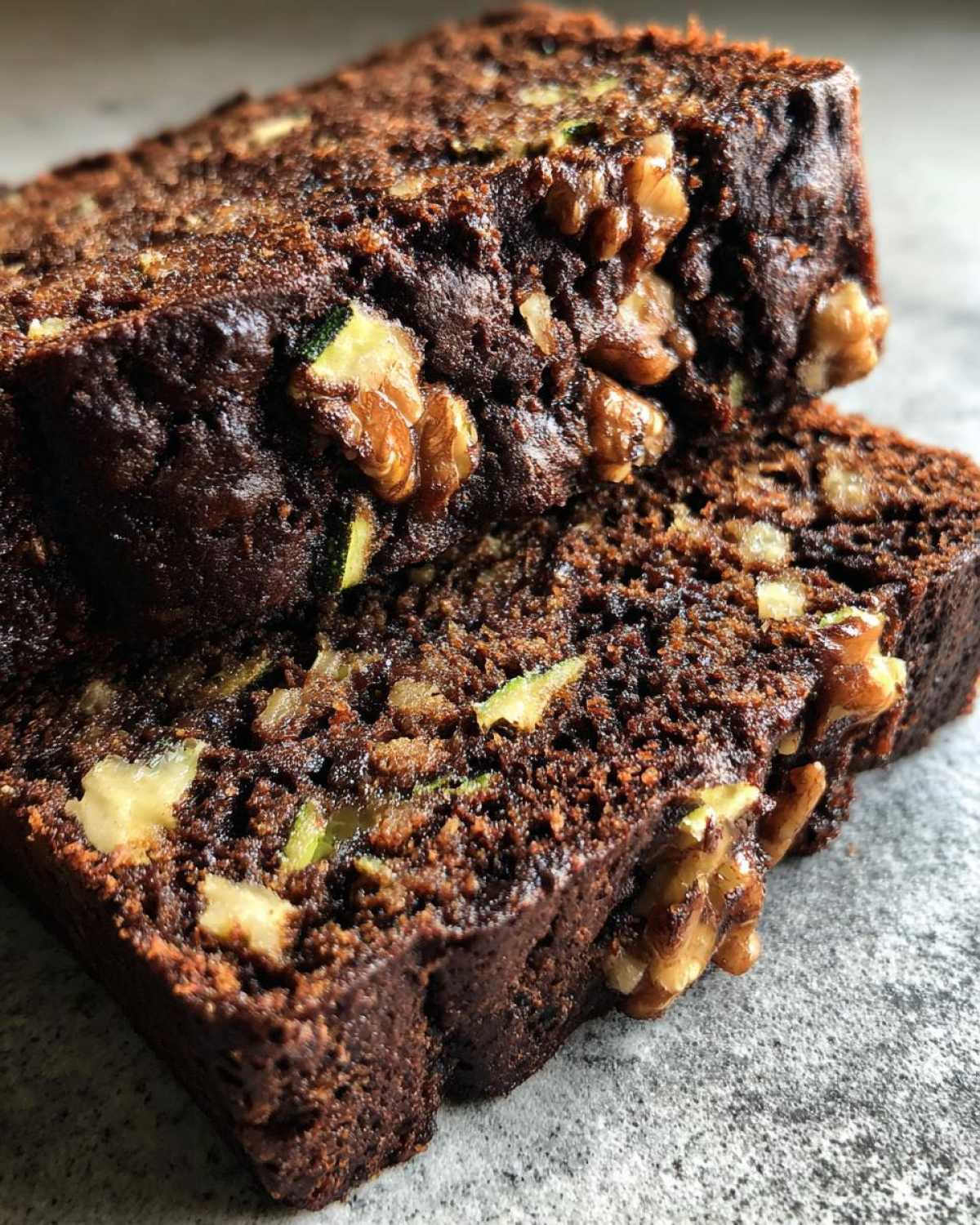 Spiced Chocolate Zucchini Bread Orange Walnuts - detail 2