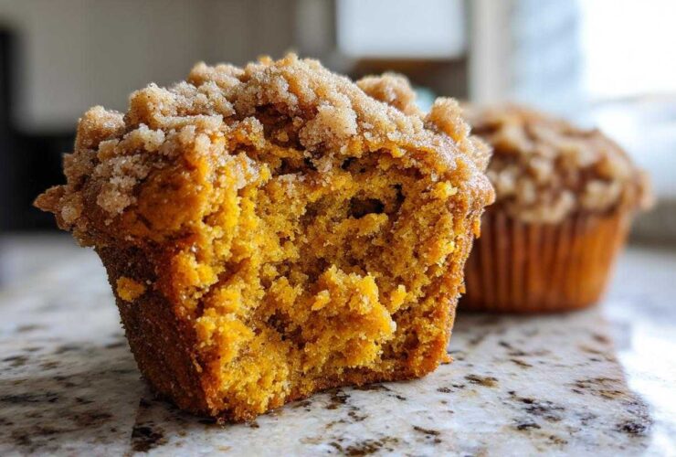 Spiced Pumpkin Streusel Muffins