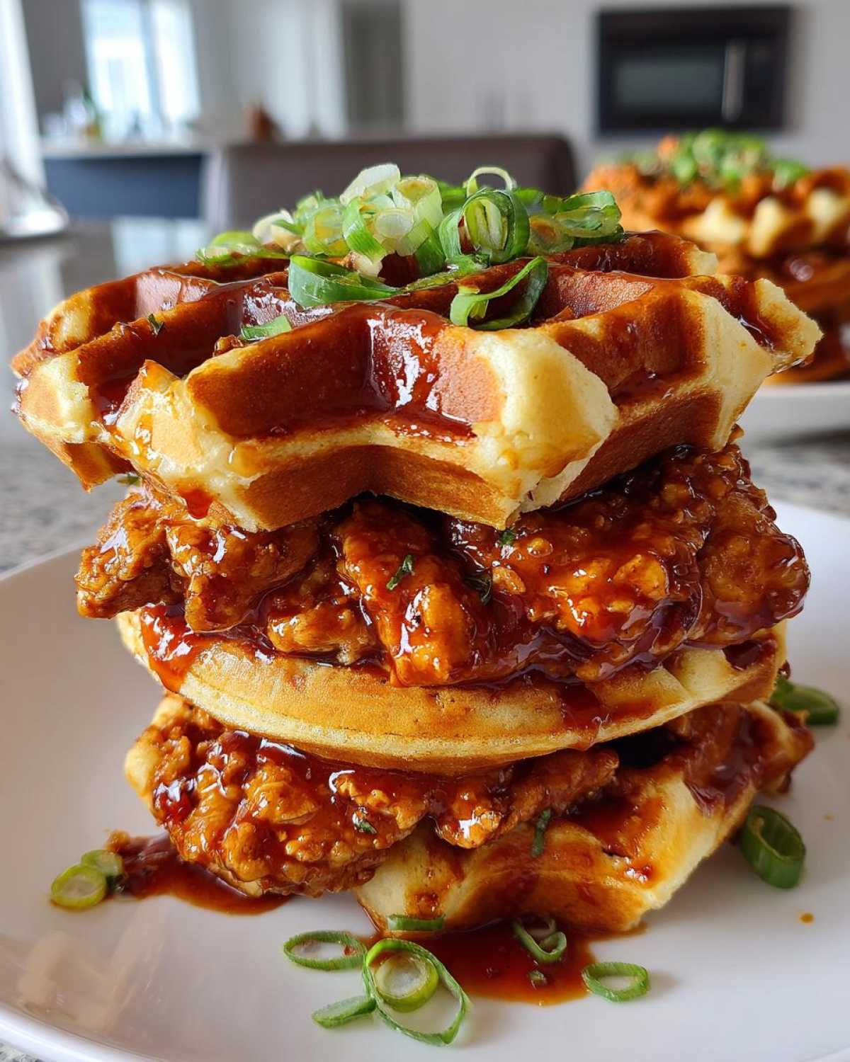 Spicy Maple Chicken Waffle Sliders - detail 1