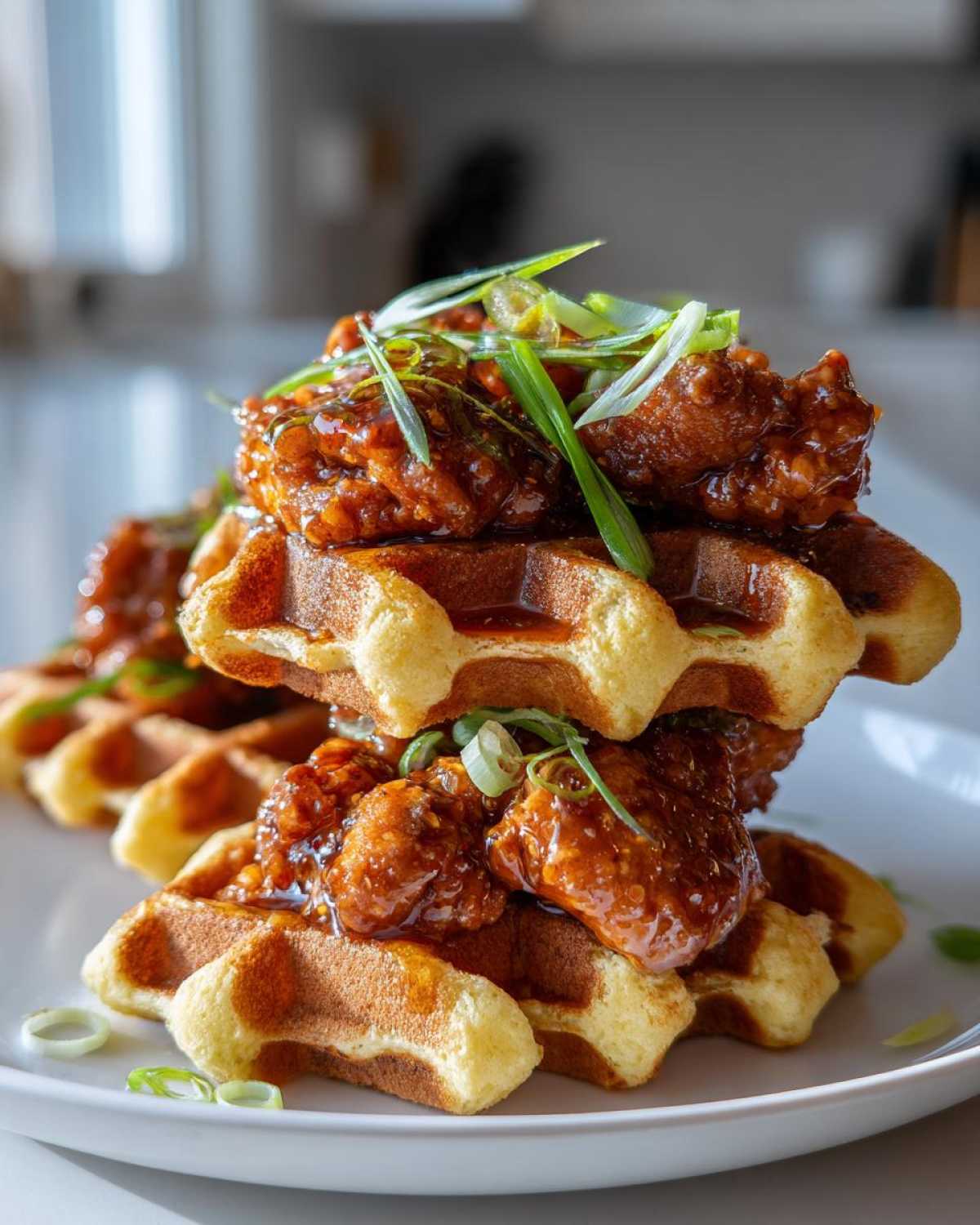 Spicy Maple Chicken Waffle Sliders - detail 2
