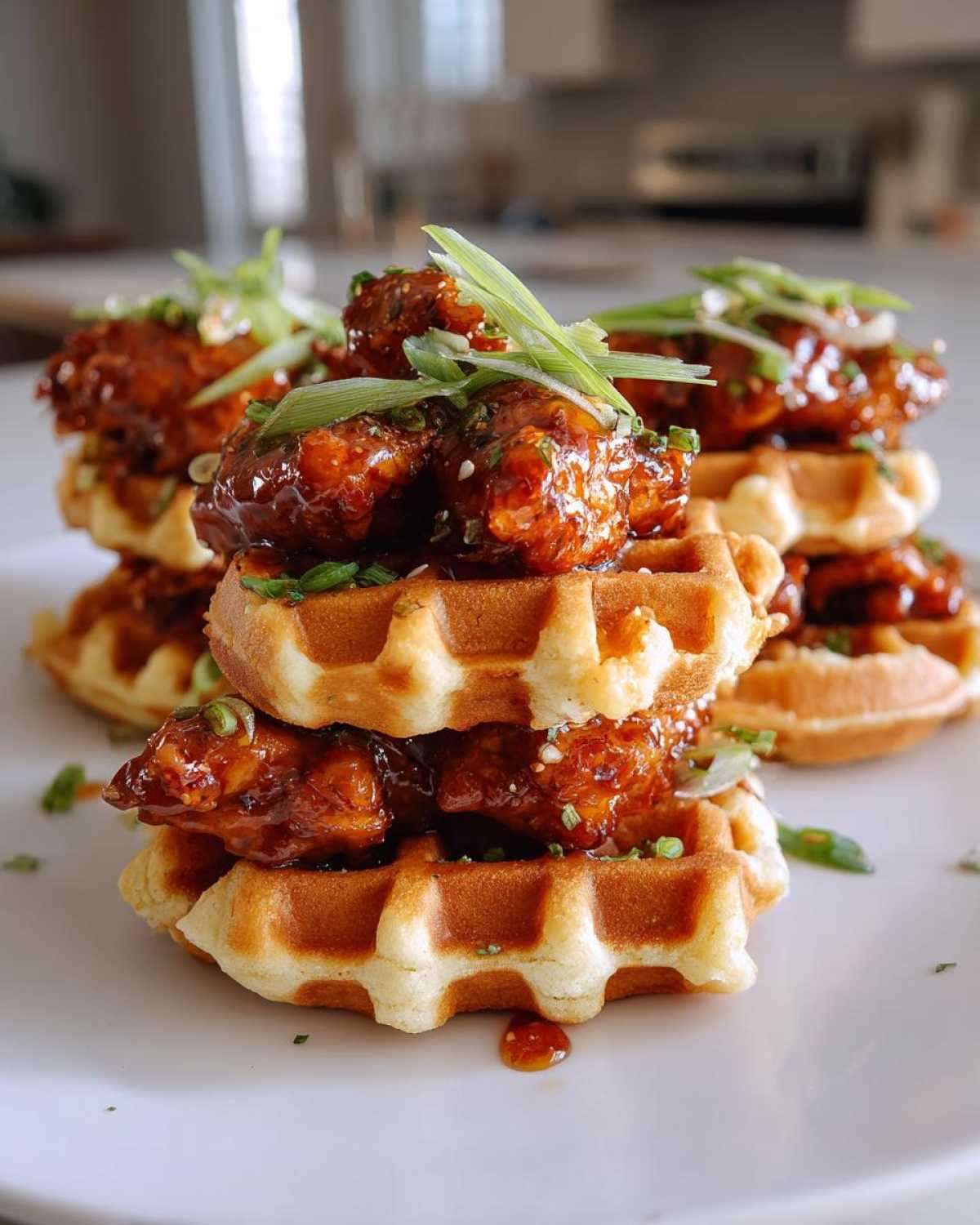 Spicy Maple Chicken Waffle Sliders - detail 3