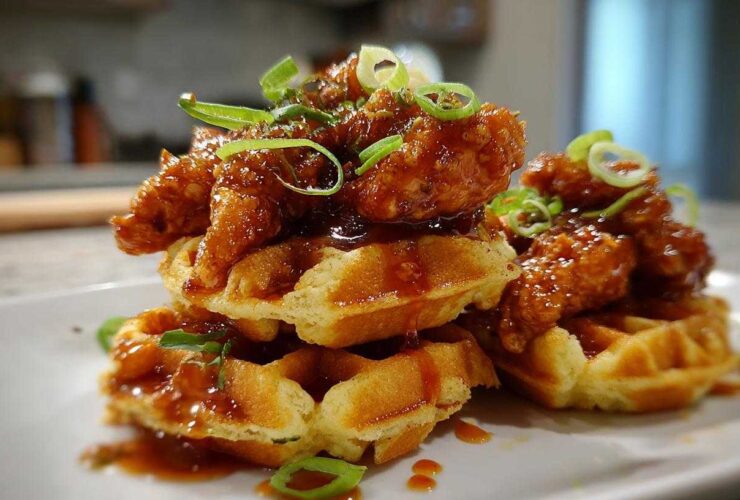 Spicy Maple Chicken Waffle Sliders