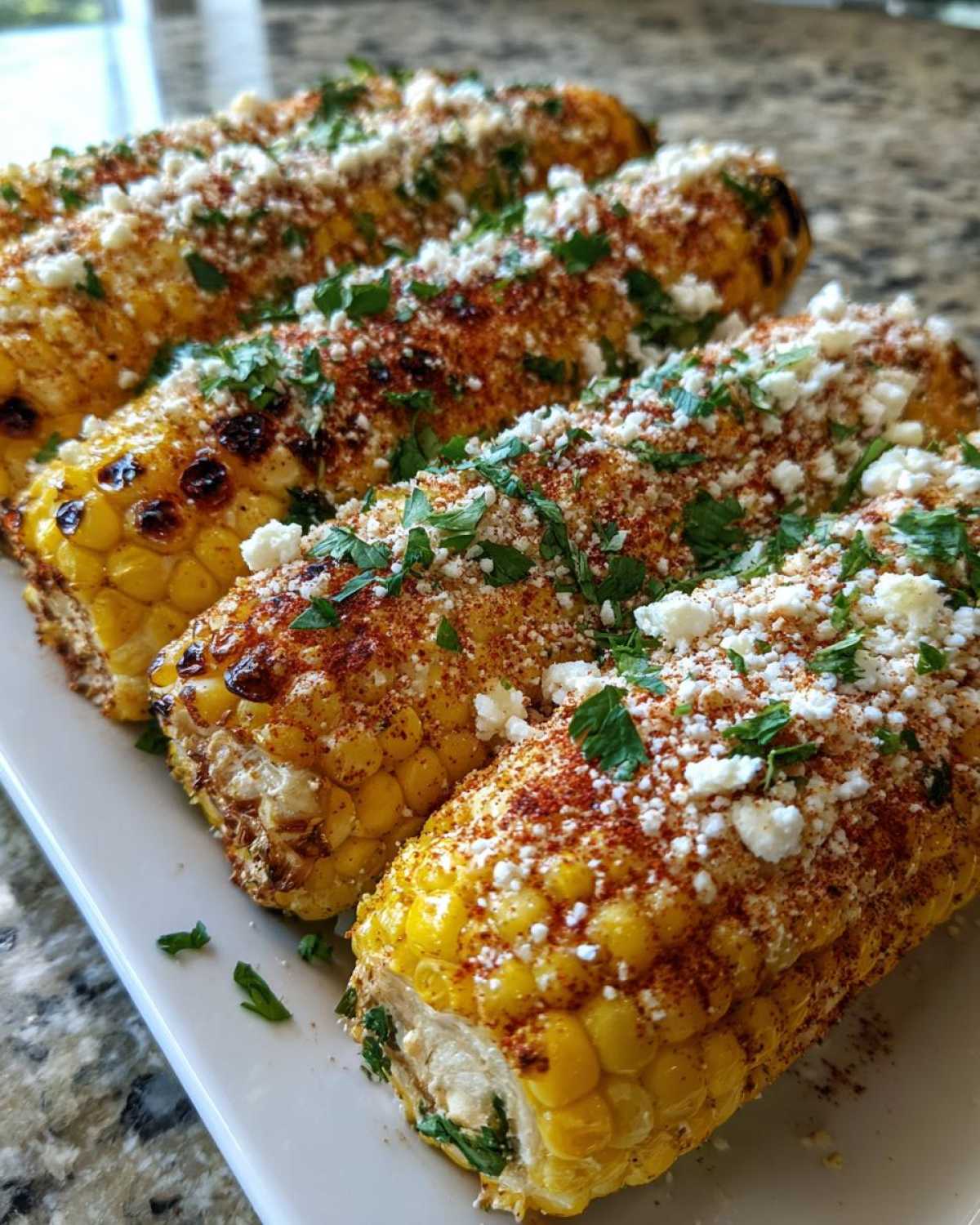 Spicy Mexican street corn - detail 3