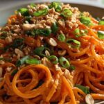 Spicy Peanut Sweet Potato Noodles